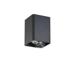 QAZQA Wandstrahler|Deckenstrahler*Design-Aufbaustrahler Schwarz GU10 70mm Dreh- und Kippbar - Vox