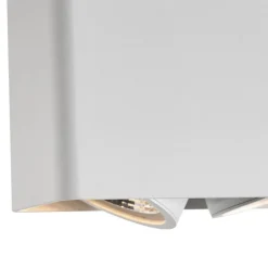 QAZQA Deckenstrahler|Aufbaustrahler*Design-Aufbaustrahler weiß GU10 70mm 2-flammig dreh- und schwenkbar - Vox