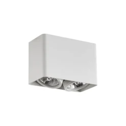 QAZQA Deckenstrahler|Aufbaustrahler*Design-Aufbaustrahler weiß GU10 70mm 2-flammig dreh- und schwenkbar - Vox