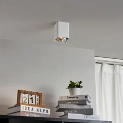 QAZQA Wandstrahler|Deckenstrahler*Design-Aufbaustrahler Weiß GU10 70mm dreh- und schwenkbar - Vox