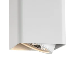 QAZQA Wandstrahler|Deckenstrahler*Design-Aufbaustrahler Weiß GU10 70mm dreh- und schwenkbar - Vox