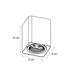 QAZQA Wandstrahler|Deckenstrahler*Design-Aufbaustrahler Weiß GU10 70mm dreh- und schwenkbar - Vox