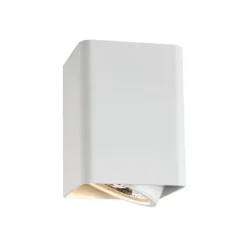 QAZQA Wandstrahler|Deckenstrahler*Design-Aufbaustrahler Weiß GU10 70mm dreh- und schwenkbar - Vox