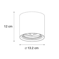 QAZQA Schlafzimmerlampen|Küchenlampen*Design-Aufbaustrahler weiß GU10 111mm - Impact