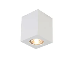 QAZQA Deckenstrahler|Aufbaustrahler*Design-Aufbaustrahler weiß GU10 50mm - Quba 2