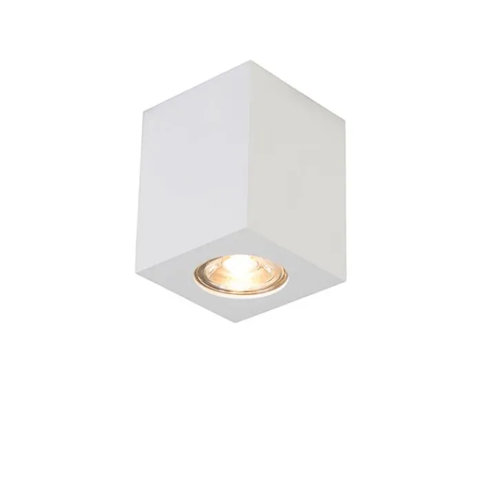 QAZQA Deckenstrahler|Aufbaustrahler*Design-Aufbaustrahler weiß GU10 50mm - Quba 2