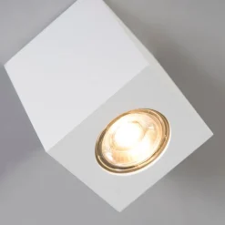 QAZQA Deckenstrahler|Aufbaustrahler*Design-Aufbaustrahler weiß GU10 50mm - Quba 2