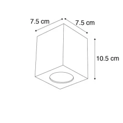 QAZQA Deckenstrahler|Aufbaustrahler*Design-Aufbaustrahler weiß GU10 50mm - Quba 2