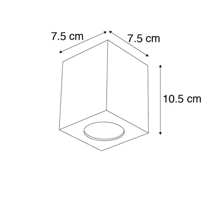 QAZQA Deckenstrahler|Aufbaustrahler*Design-Aufbaustrahler weiß GU10 50mm - Quba 2