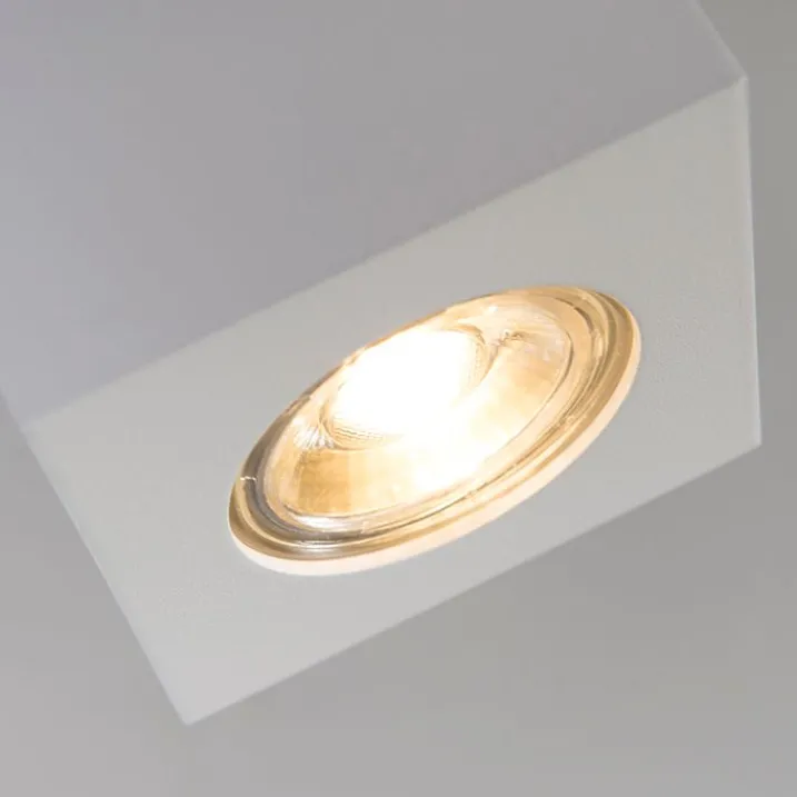 QAZQA Deckenstrahler|Aufbaustrahler*Design-Aufbaustrahler weiß GU10 50mm - Quba 2