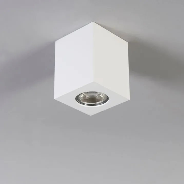 QAZQA Deckenstrahler|Aufbaustrahler*Design-Aufbaustrahler weiß GU10 50mm - Quba 2