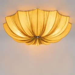 Kinder QAZQA Kinderzimmerlampen|Deckenleuchten*Design-Deckenlampe Gold Silk 52 cm 3-flammig - Plu