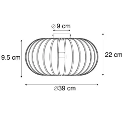 QAZQA Deckenleuchten|Wohnzimmerlampen*Design-Deckenleuchte gold 39 cm - Johanna