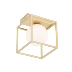 QAZQA Deckenleuchten|Wohnzimmerlampen*Design-Deckenleuchte Gold mit Weiß - Aniek