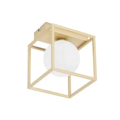 QAZQA Deckenleuchten|Wohnzimmerlampen*Design-Deckenleuchte Gold mit Weiß - Aniek