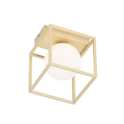 QAZQA Deckenleuchten|Wohnzimmerlampen*Design-Deckenleuchte Gold mit Weiß - Aniek