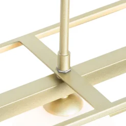 QAZQA Schlafzimmerlampen|Küchenlampen*Design-Deckenleuchte Gold mit weißen 4-Lichtern - Aniek