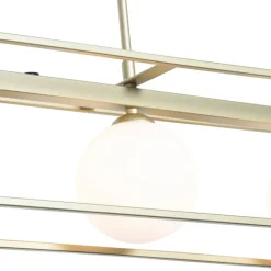 QAZQA Schlafzimmerlampen|Küchenlampen*Design-Deckenleuchte Gold mit weißen 4-Lichtern - Aniek