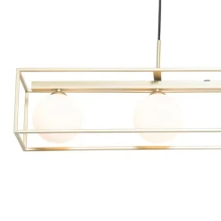 QAZQA Schlafzimmerlampen|Küchenlampen*Design-Deckenleuchte Gold mit weißen 4-Lichtern - Aniek