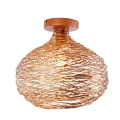 QAZQA Deckenleuchten|Wohnzimmerlampen*Design-Deckenleuchte Kupfer - Sarella