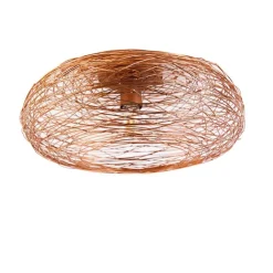 QAZQA Schlafzimmerlampen|Küchenlampen*Design-Deckenleuchte Kupfer oval - Sarella