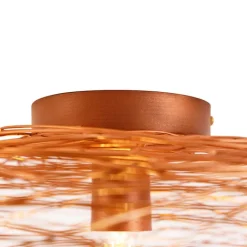 QAZQA Schlafzimmerlampen|Küchenlampen*Design-Deckenleuchte Kupfer oval - Sarella