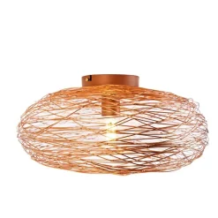 QAZQA Schlafzimmerlampen|Küchenlampen*Design-Deckenleuchte Kupfer oval - Sarella