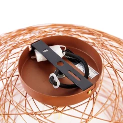 QAZQA Schlafzimmerlampen|Küchenlampen*Design-Deckenleuchte Kupfer oval - Sarella