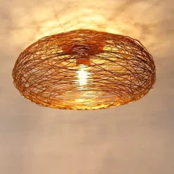 QAZQA Schlafzimmerlampen|Küchenlampen*Design-Deckenleuchte Kupfer oval - Sarella