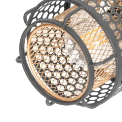 QAZQA Deckenstrahler|Aufbaustrahler*Design-Deckenleuchte Schwarz mit Gold 3-flammig rund - Noud