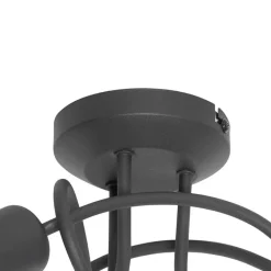 QAZQA Deckenstrahler|Aufbaustrahler*Design-Deckenleuchte Schwarz mit Gold 3-flammig - Noud