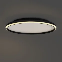 QAZQA Schlafzimmerlampen|Küchenlampen*Design-Deckenleuchte Schwarz mit Weiß inkl. LED 3-Stufen-Dimmbar - Xavi