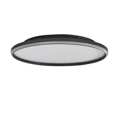 QAZQA Schlafzimmerlampen|Küchenlampen*Design-Deckenleuchte Schwarz mit Weiß inkl. LED 3-Stufen-Dimmbar - Xavi