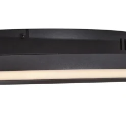 QAZQA Schlafzimmerlampen|Küchenlampen*Design-Deckenleuchte Schwarz mit Weiß inkl. LED 3-Stufen-Dimmbar - Xavi