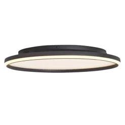 QAZQA Schlafzimmerlampen|Küchenlampen*Design-Deckenleuchte Schwarz mit Weiß inkl. LED 3-Stufen-Dimmbar - Xavi