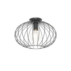 QAZQA Deckenleuchten|Wohnzimmerlampen*Design-Deckenleuchte schwarz - Margarita