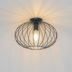 QAZQA Deckenleuchten|Wohnzimmerlampen*Design-Deckenleuchte schwarz - Margarita