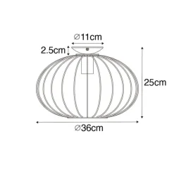 QAZQA Deckenleuchten|Wohnzimmerlampen*Design-Deckenleuchte schwarz - Margarita
