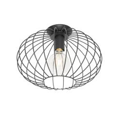 QAZQA Deckenleuchten|Wohnzimmerlampen*Design-Deckenleuchte schwarz - Margarita