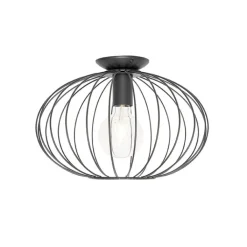 QAZQA Deckenleuchten|Wohnzimmerlampen*Design-Deckenleuchte schwarz - Margarita