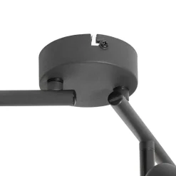 QAZQA Deckenstrahler|Aufbaustrahler*Design-Deckenleuchte schwarz mit goldfarbenem 4-flammigem Rechteck - Noud