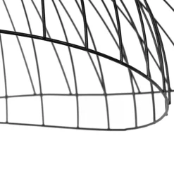 QAZQA Schlafzimmerlampen|Küchenlampen*Design-Deckenleuchte schwarz mit doppeltem Schirm 66cm - Pua