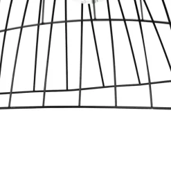 QAZQA Schlafzimmerlampen|Küchenlampen*Design-Deckenleuchte schwarz mit doppeltem Schirm 66cm - Pua