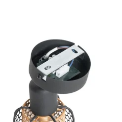 QAZQA Wandstrahler|Deckenstrahler*Design-Deckenleuchte Schwarz mit Gold - Noud