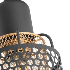 QAZQA Wandstrahler|Deckenstrahler*Design-Deckenleuchte Schwarz mit Gold - Noud