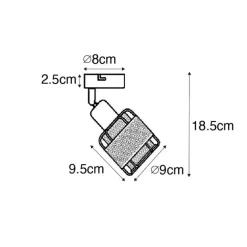 QAZQA Wandstrahler|Deckenstrahler*Design-Deckenleuchte Schwarz mit Gold - Noud