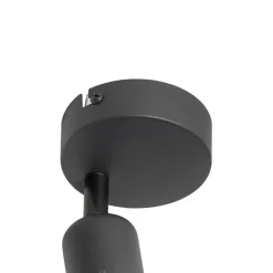 QAZQA Wandstrahler|Deckenstrahler*Design-Deckenleuchte Schwarz mit Gold - Noud