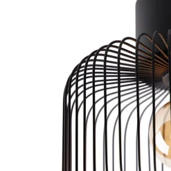 QAZQA Deckenleuchten|Wohnzimmerlampen*Design-Deckenleuchte schwarz Draht 31,5 cm - Baya