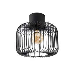 QAZQA Deckenleuchten|Wohnzimmerlampen*Design-Deckenleuchte schwarz Draht 31,5 cm - Baya