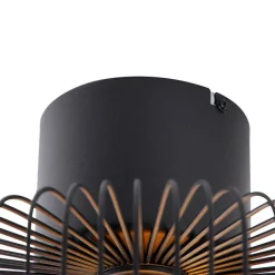 QAZQA Deckenleuchten|Wohnzimmerlampen*Design-Deckenleuchte schwarz Draht 31,5 cm - Baya